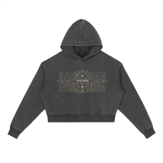 No Ur Ish NOURISH Vintage Washed Heavyweight Hoodie