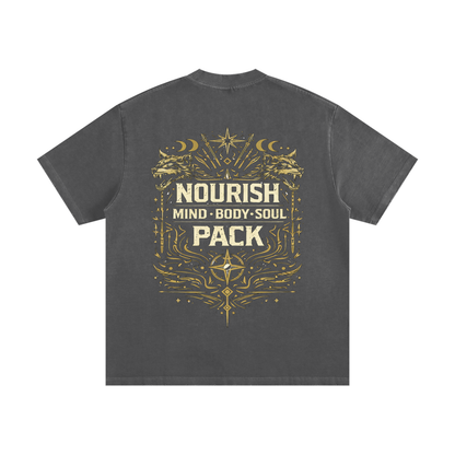 No Ur Ish NOURISH Heavyweight Vintage Washed Frayed T-Shirt