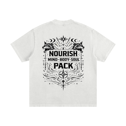 No Ur Ish NOURISH Heavyweight Vintage Washed Frayed T-Shirt