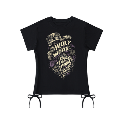 Fast & Feral Piston Essential Drawstring T-Shirt