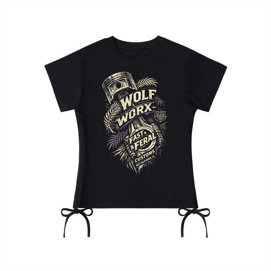 Fast & Feral Piston Essential Drawstring T-Shirt