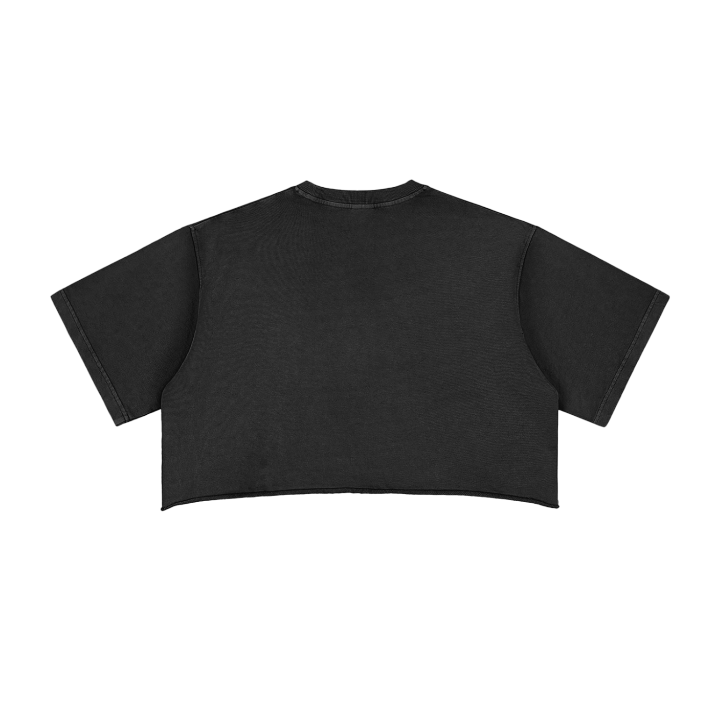 No Ur Ish NOURISH Snow Washed Raw Edge Crop Top