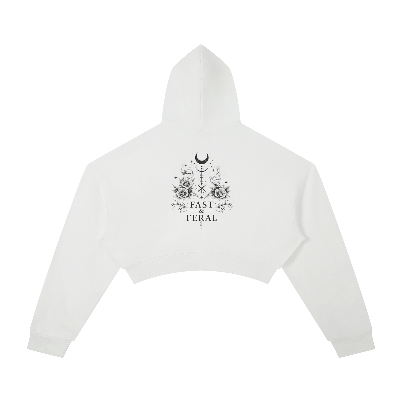 Wolf Worx Customs Fast & Feral Occult Cropped Hoodie