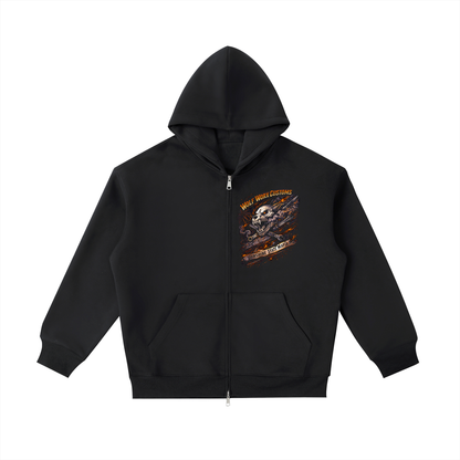 Wolf Worx Customs Sunshine State Mafia Flaming Badge Essential Heavyweight Pocket Hoodie