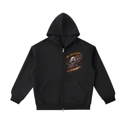 Wolf Worx Customs Sunshine State Mafia Flaming Badge Essential Heavyweight Pocket Hoodie