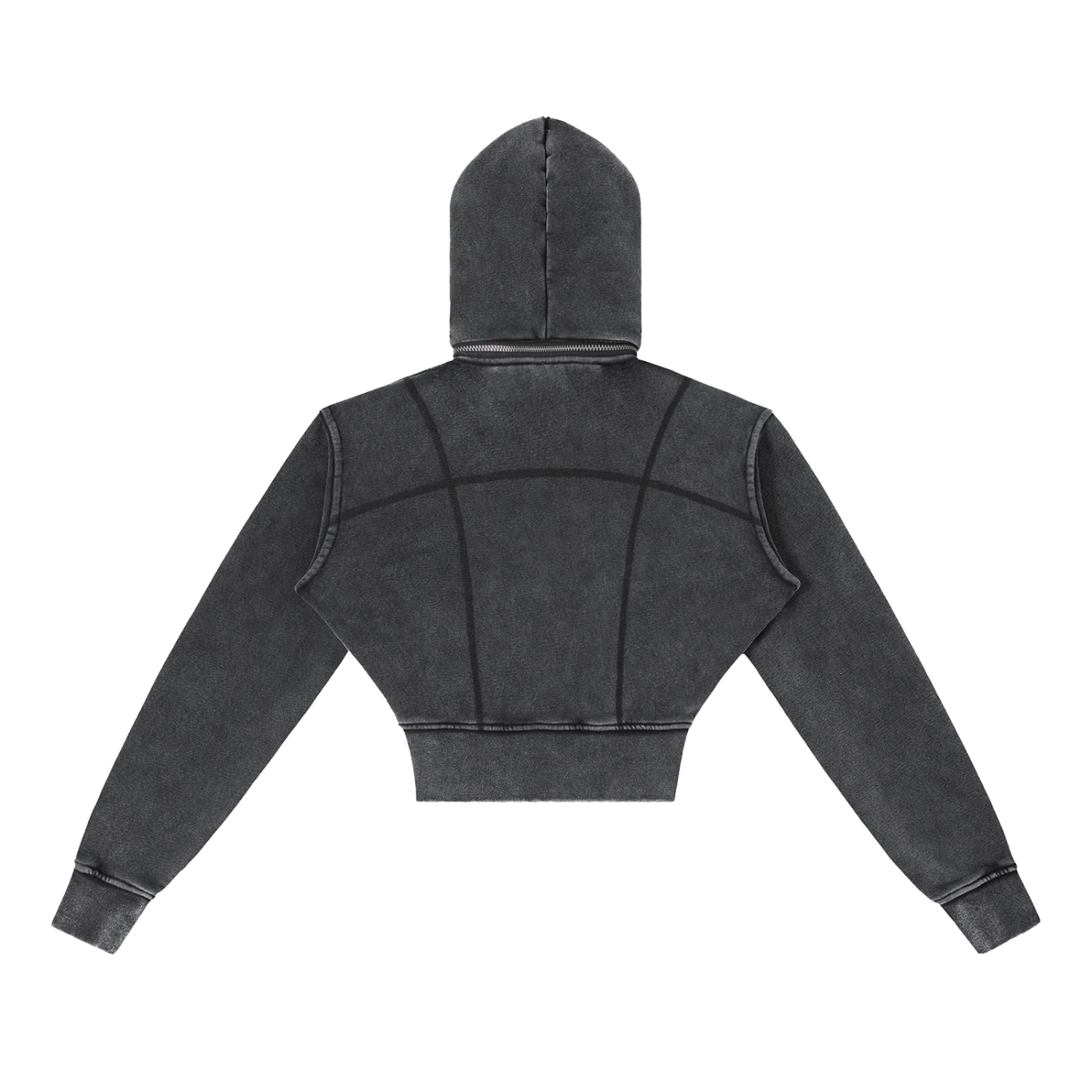 No Ur Ish NOURISH Vintage Washed Cropped Fleece Hoodie