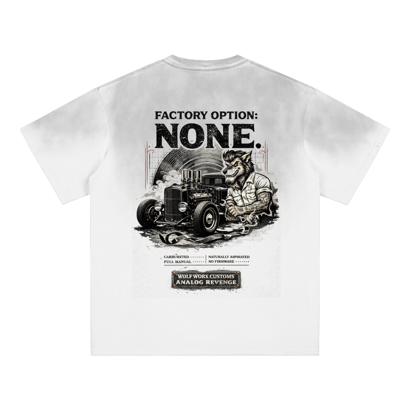 Wolf Worx Customs Analog Revenge No Options Sunfade Edge Gradient T-Shirt