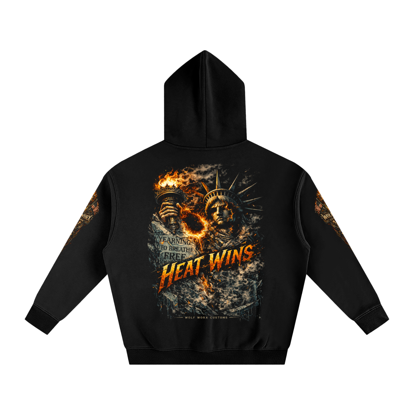 Heat Wins! Fires Of Liberty Oversize Fleeced Hoodie