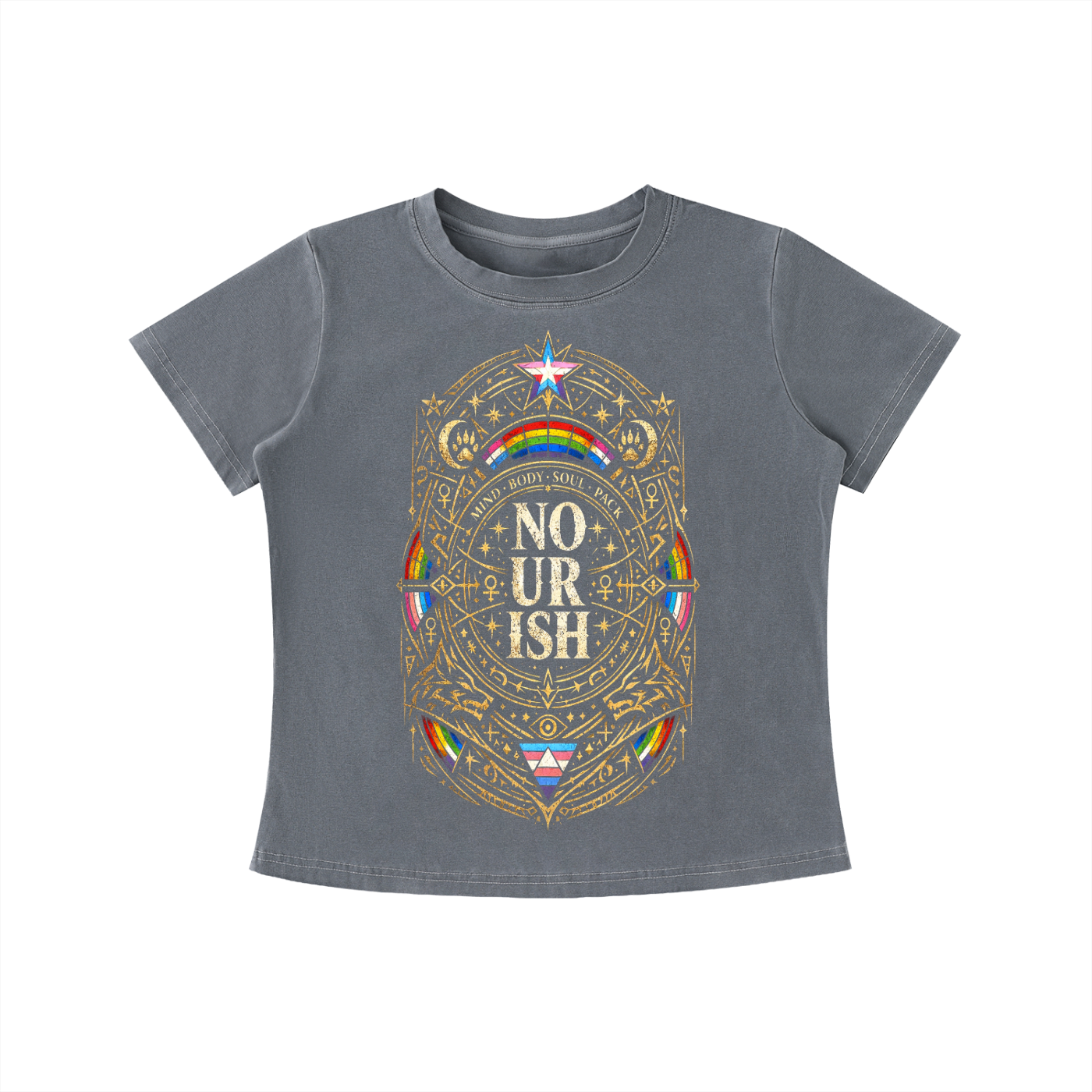 No Ur Ish NOURISH Vintage Wash Slim Fit T-shirt