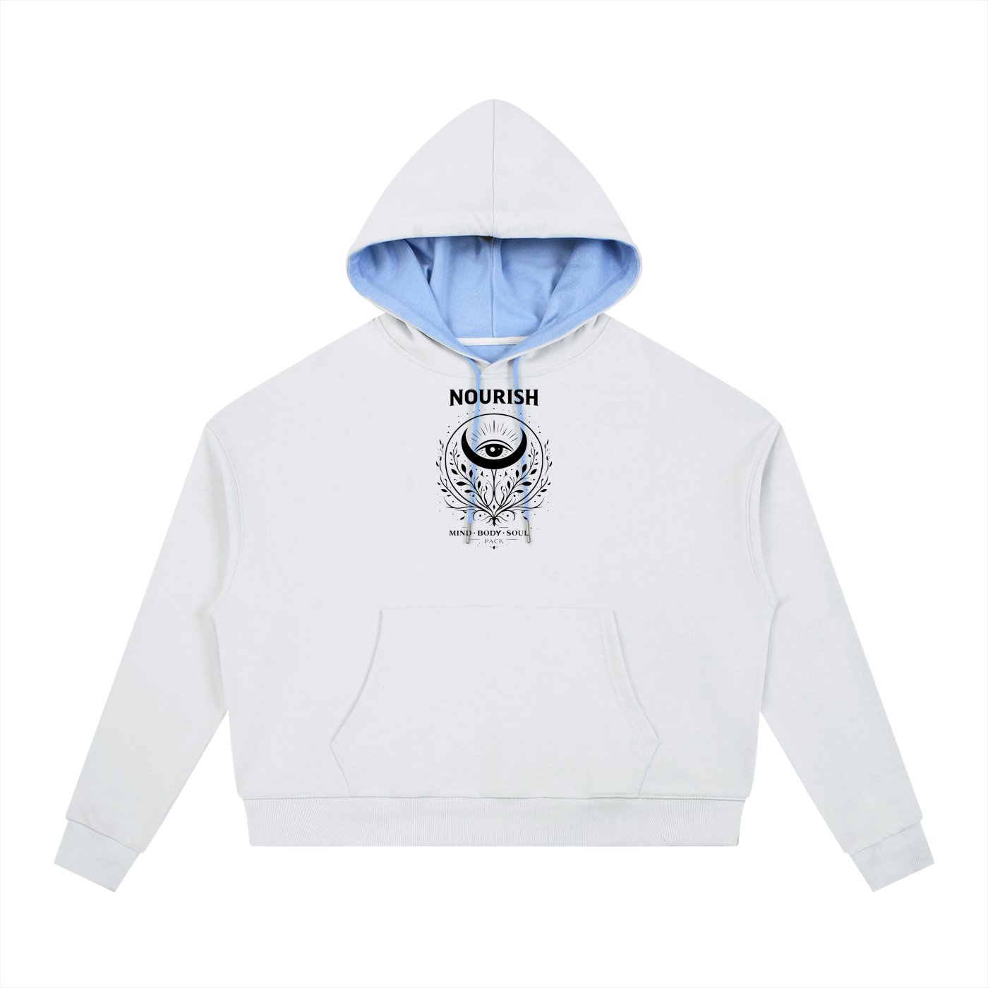 No Ur Ish NOURISH Contrast Drawstring Hoodie