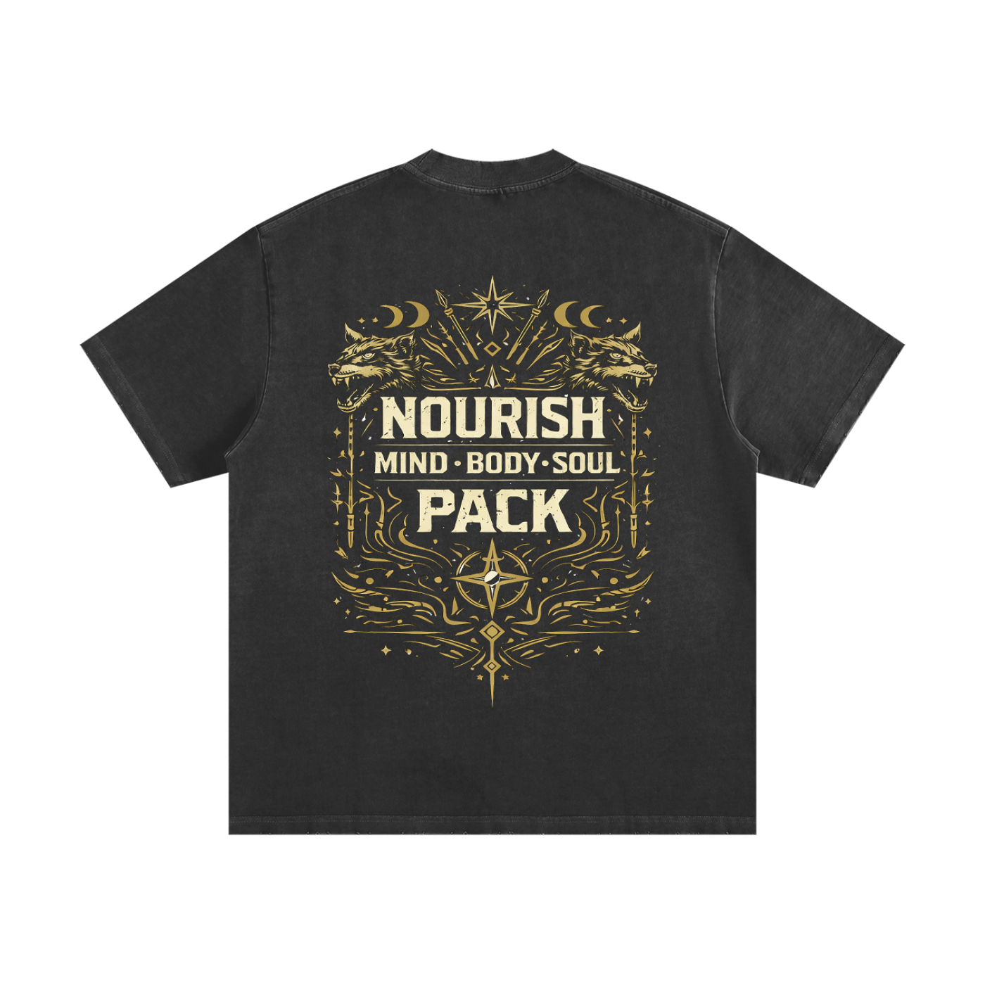 No Ur Ish NOURISH Heavyweight Vintage Washed Frayed T-Shirt