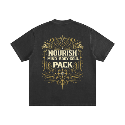 No Ur Ish NOURISH Heavyweight Vintage Washed Frayed T-Shirt