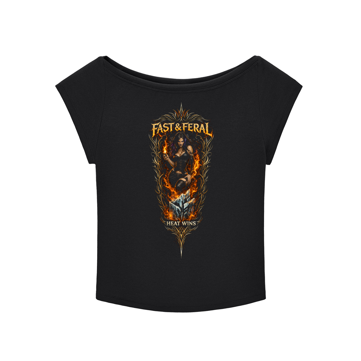 HEAT WINS! Dommy Mommy Essential Wide Neck Baby T-shirt