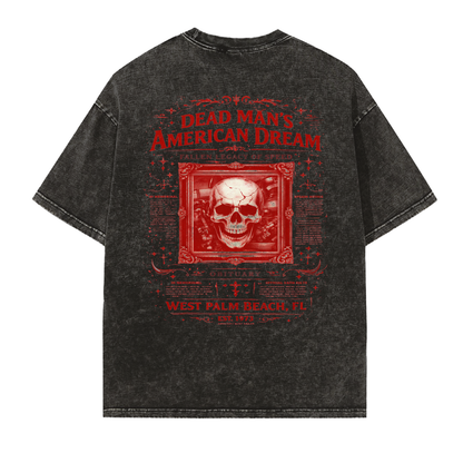 Wolf Worx Customs Gasoline Gospel Dead Dream Vintage Washed Frayed Edge T-Shirt
