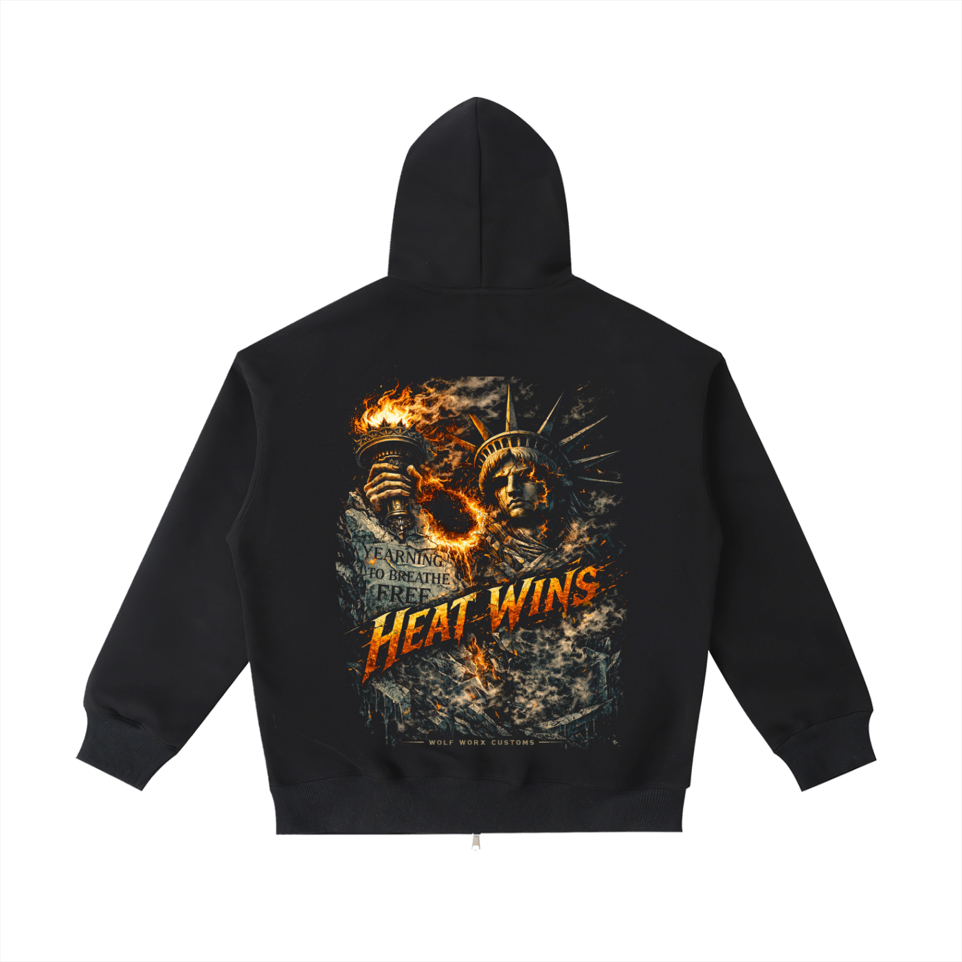 Heat Wins! Fires Of Liberty Essential Heavyweight Pocket Hoodie
