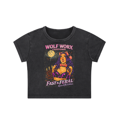 Wolf Worx Customs Fast and Feral Raised On Legacy Line Kenzie Killz Edition Crop Top