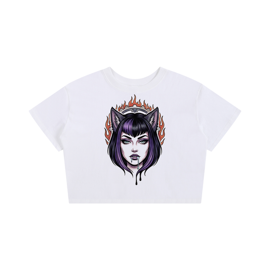 Fast & Feral Tattoo Flash Baby Tee Seamless T-Shirt - 200 GSM