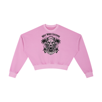 Wolf Worx Customs Sunshine State Mafia Vintage Washed Cropped Sweatshirt