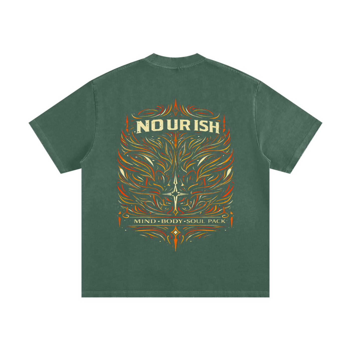 No Ur Ish NOURISH Heavyweight Vintage Washed Frayed T-Shirt