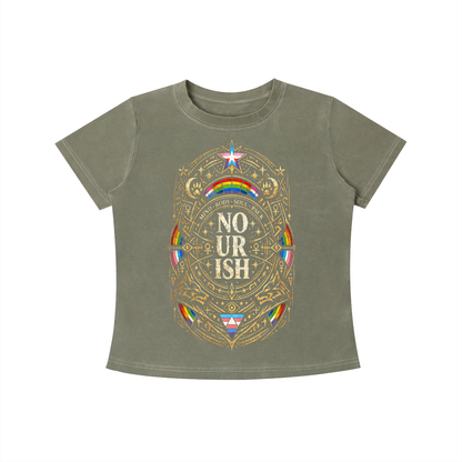 No Ur Ish NOURISH Vintage Wash Slim Fit T-shirt