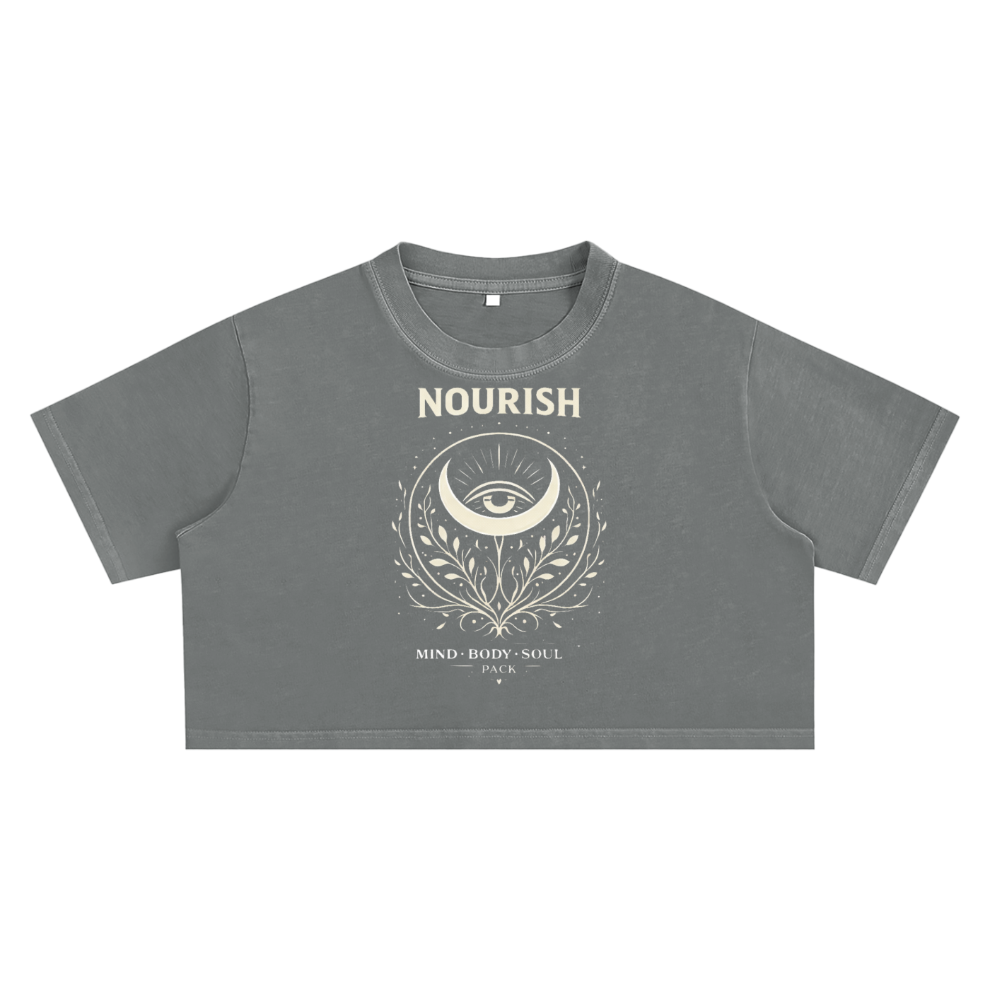 No Ur Ish NOURISH Snow Washed Crop Top