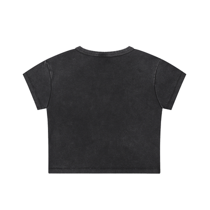 No Ur Ish NOURISH Snow Washed Crop Top