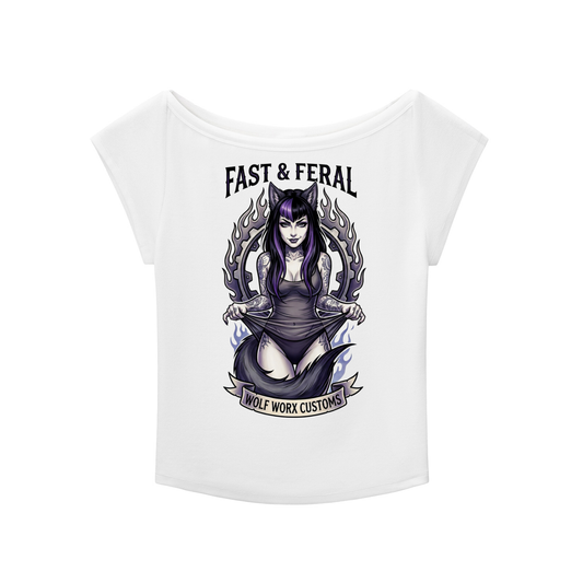 Fast & Feral Tattoo Flash Essential Wide Neck Baby T-shirt