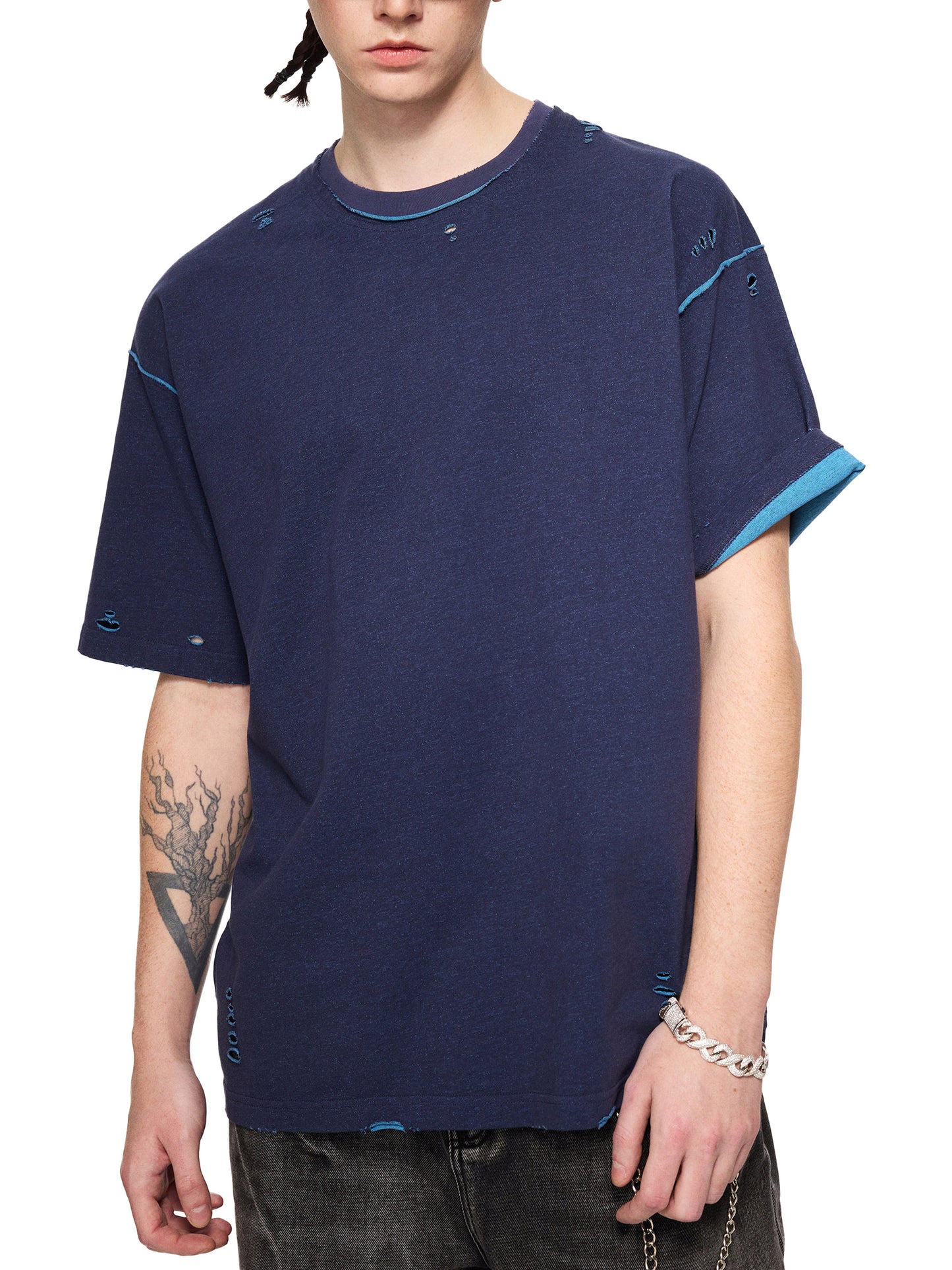 Wolf Worx  Customs Fast & Feral Hand-frayed Reversible T-shirt