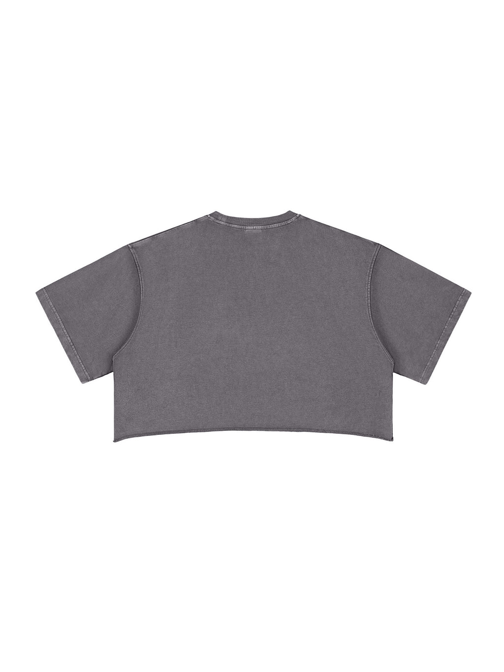No Ur Ish NOURISH Snow Washed Raw Edge Crop Top