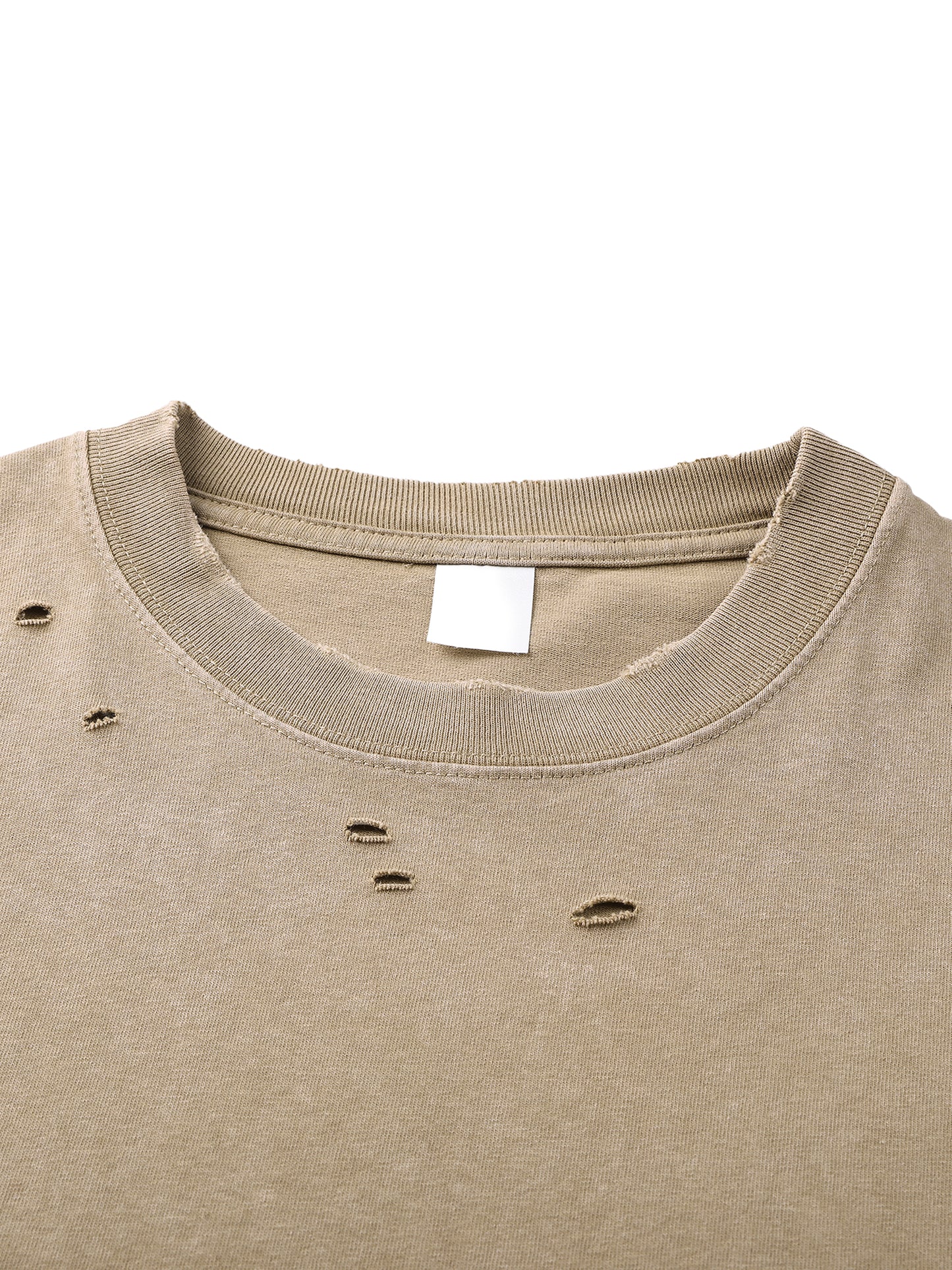 Wolf Worx Customs Pinstripe Sigil Heavyweight Snow Washed Hand-Frayed T-Shirt