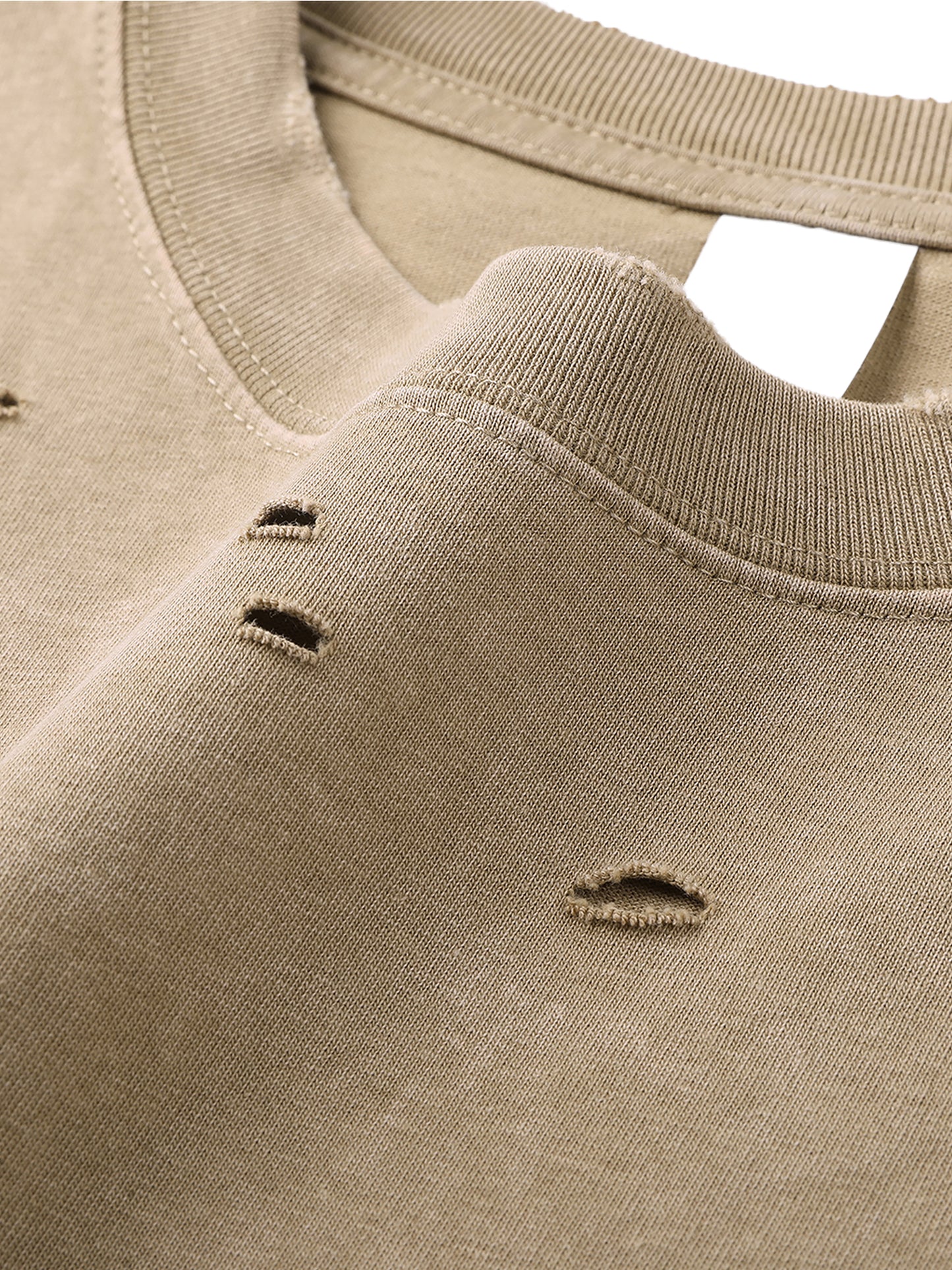 Wolf Worx Customs Pinstripe Sigil Heavyweight Snow Washed Hand-Frayed T-Shirt