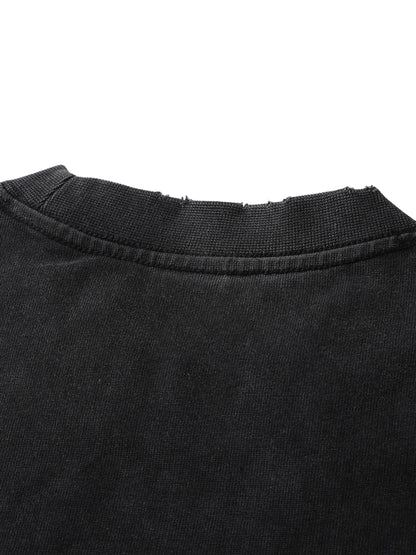 No Ur Ish NOURISH Heavyweight Vintage Washed Frayed T-Shirt