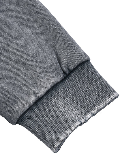 kenzie Killz Happy LIttle Trees Bob Ross Cannabis Snow Washed Raw Edge Cropped Sweatshirt