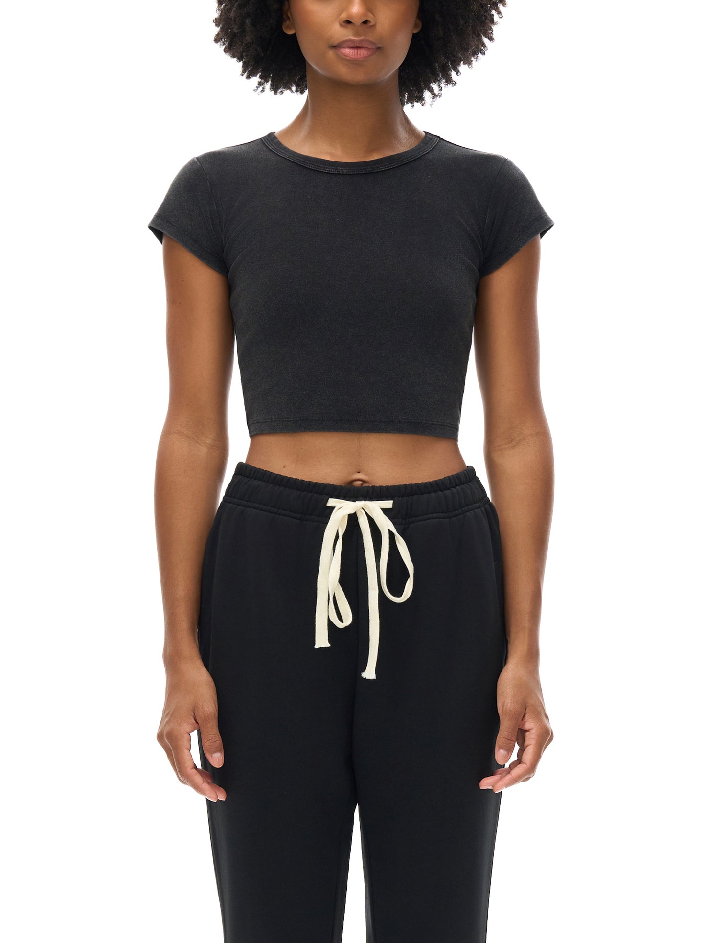 No Ur Ish NOURISH Snow Washed Crop Top