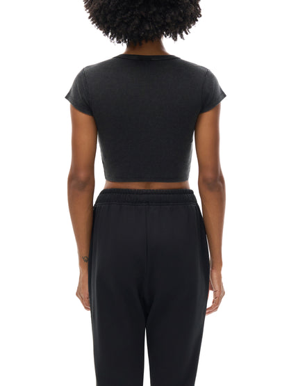 No Ur Ish NOURISH Snow Washed Crop Top