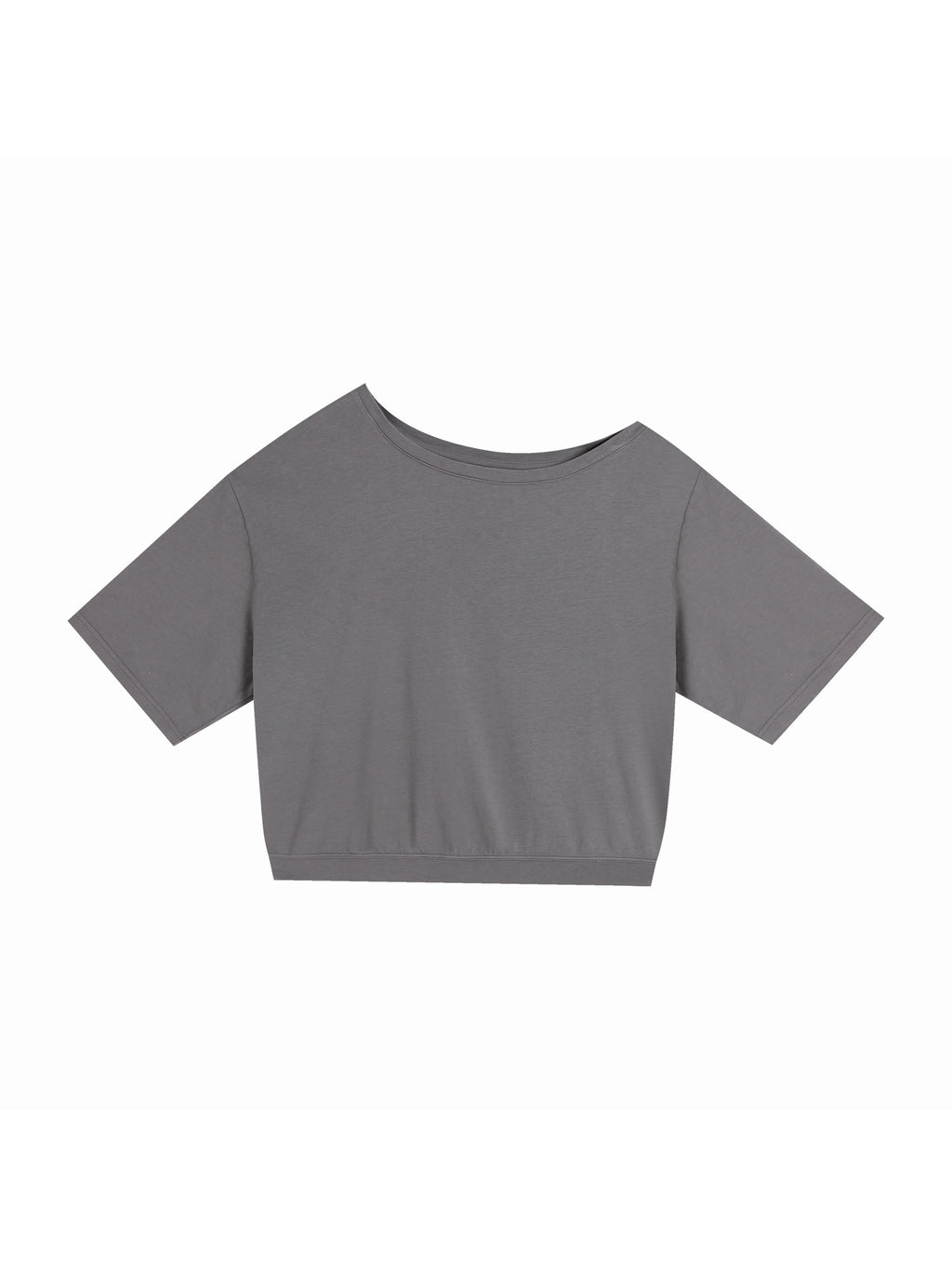 No Ur Ish NOURISH Asymmetric Shoulder Oversized Cotton T-Shirt