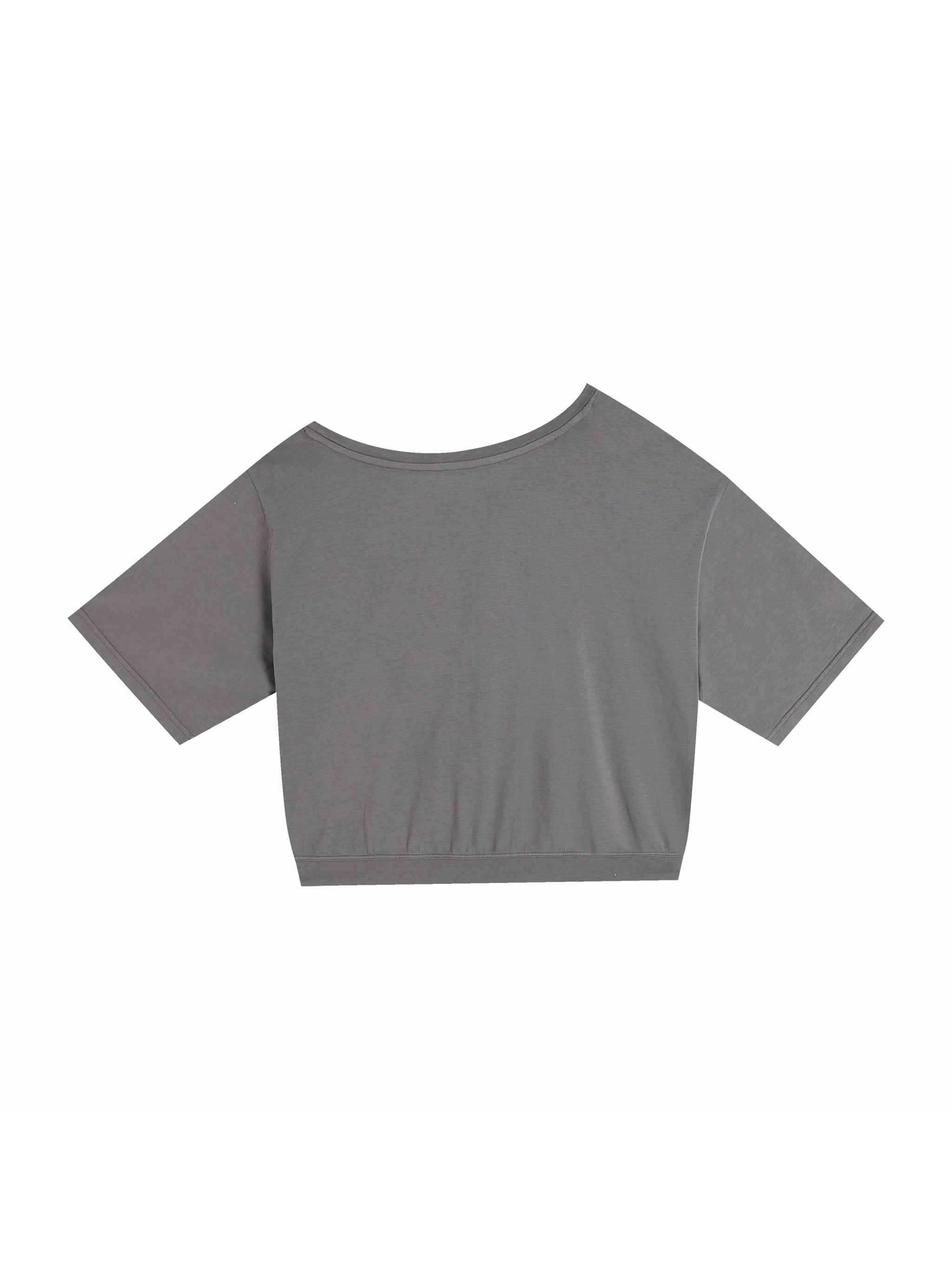 No Ur Ish NOURISH Asymmetric Shoulder Oversized Cotton T-Shirt