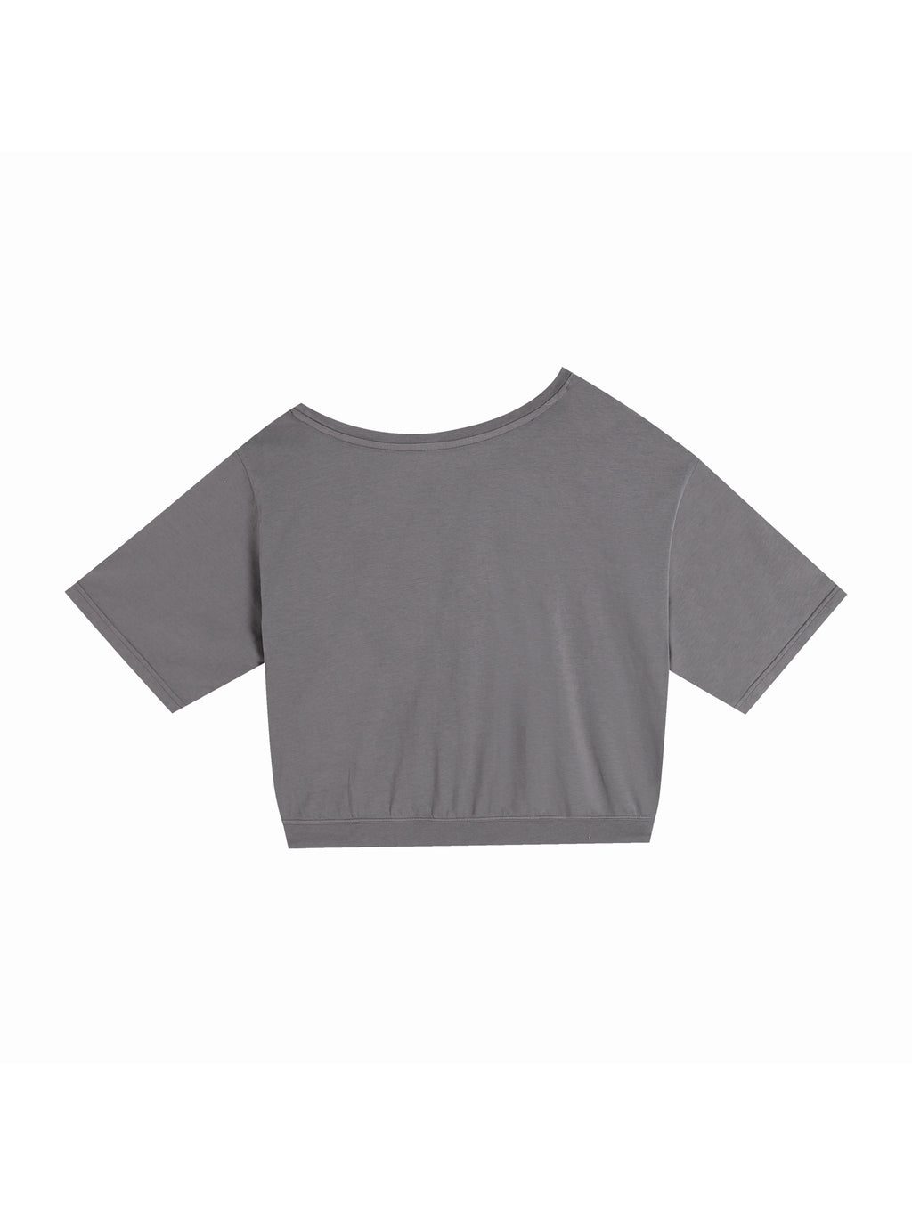 No Ur Ish NOURISH Asymmetric Shoulder Oversized Cotton T-Shirt