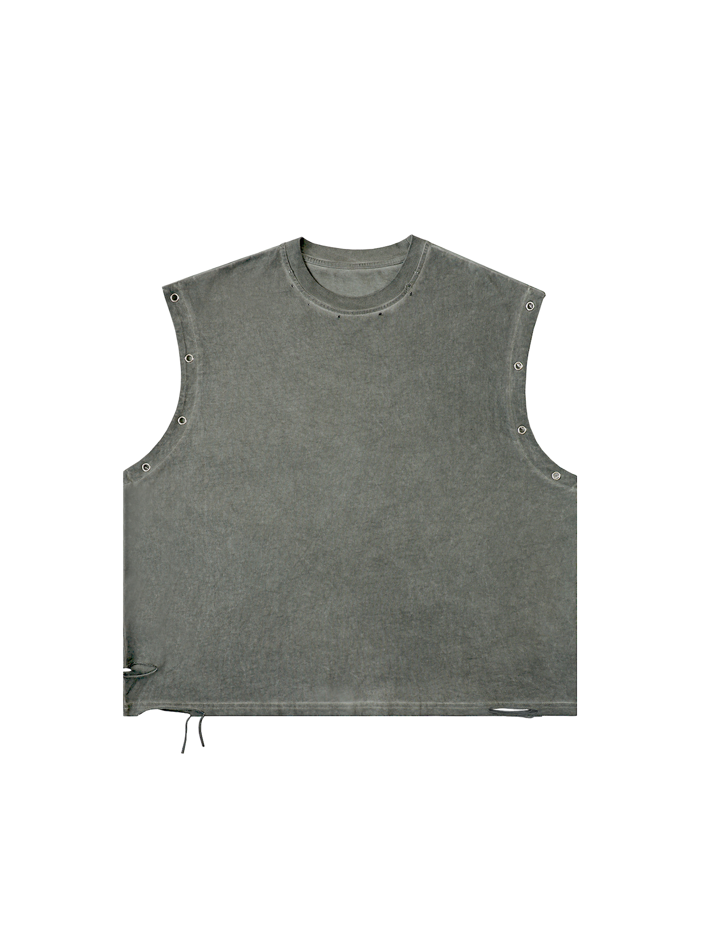 Wolf Worx Customs Fast & Feral Occult Distressed Grommet Eyelet Tank Top