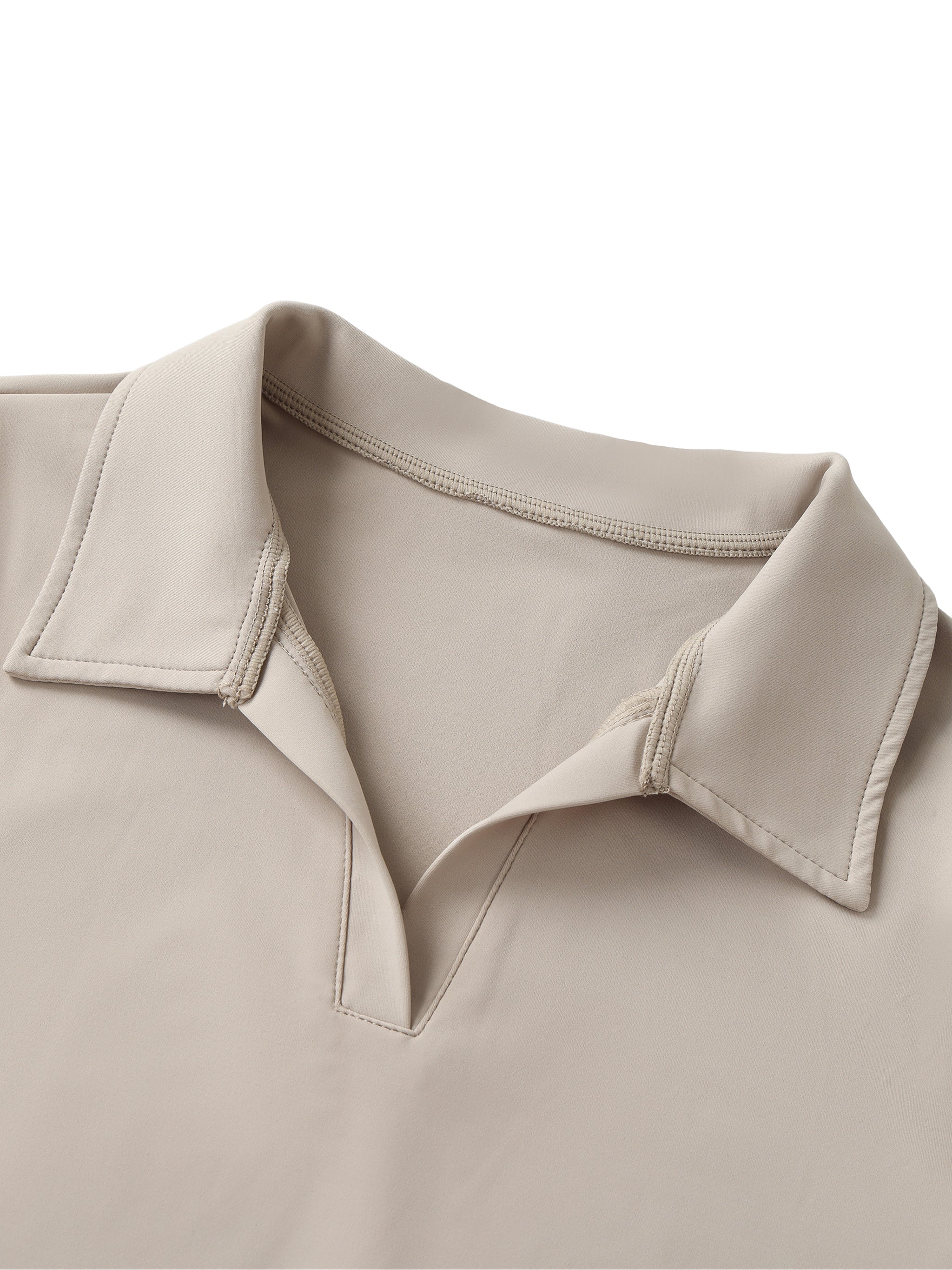 No Ur Ish NOURISH V-Neck Lapel Crop Top