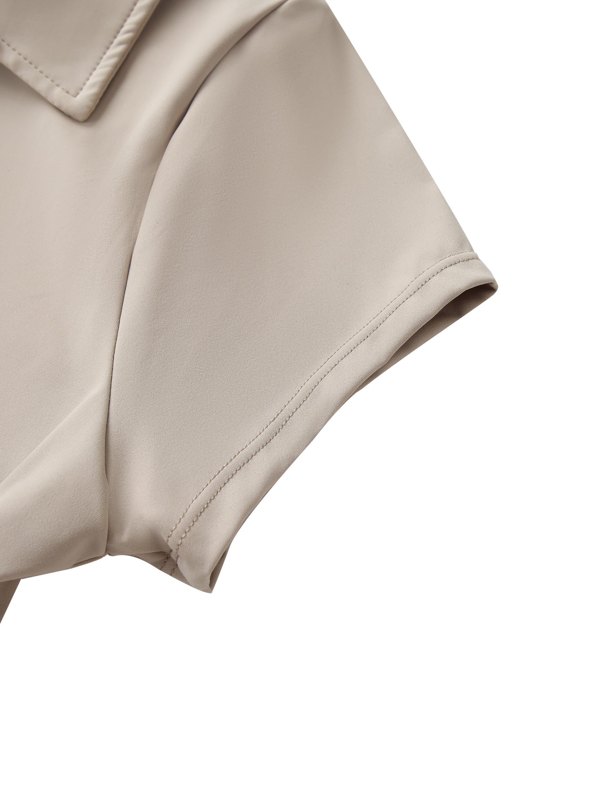 No Ur Ish NOURISH V-Neck Lapel Crop Top