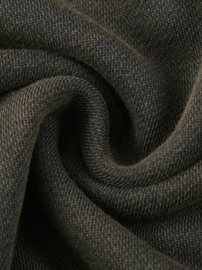 Wolf Worx Customs Pinstripe Crest Vintage Washed Frayed-Hem Hoodie