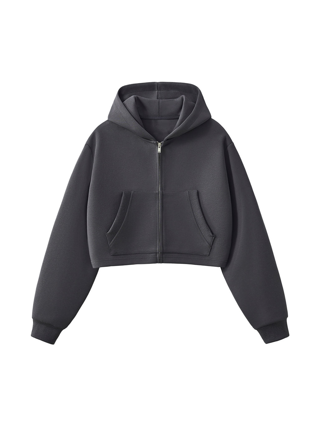No Ur Ish NOURISH Essential Cropped Zip-Up Hoodie