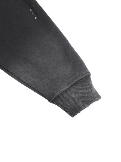 Wolf Worx Customs Words To Live By Vintage Washed Frayed Fleece Hoodie