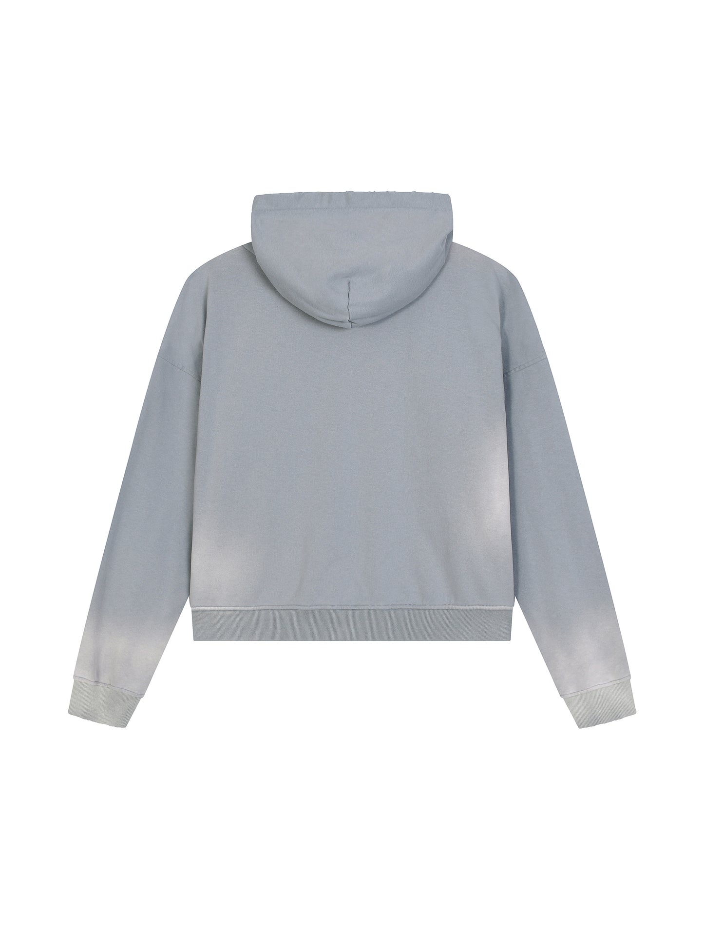 No Ur Ish NOURISH Pride Sun Fade Frayed Raw Edge Fleece Zip Hoodie