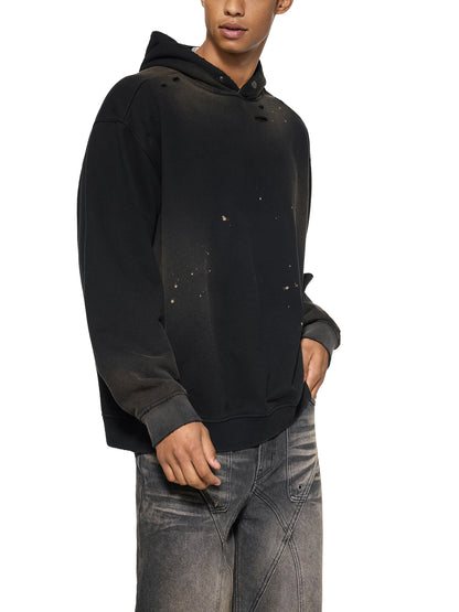 Wolf Worx Customs Gasoline Gospel Reaper Sun Fade Frayed Fleece Hoodie