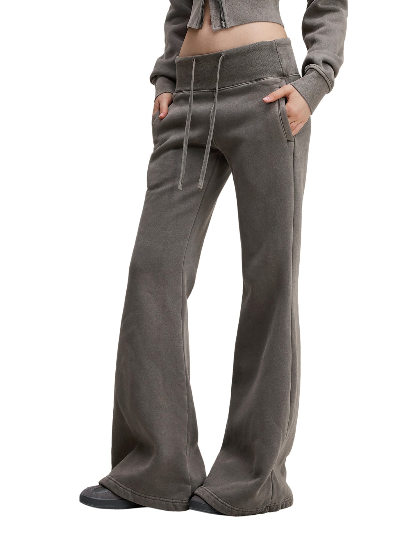 Wolf Worx Customs Fast & Feral Pinstripe Vintage Washed Flared Fleece Pants