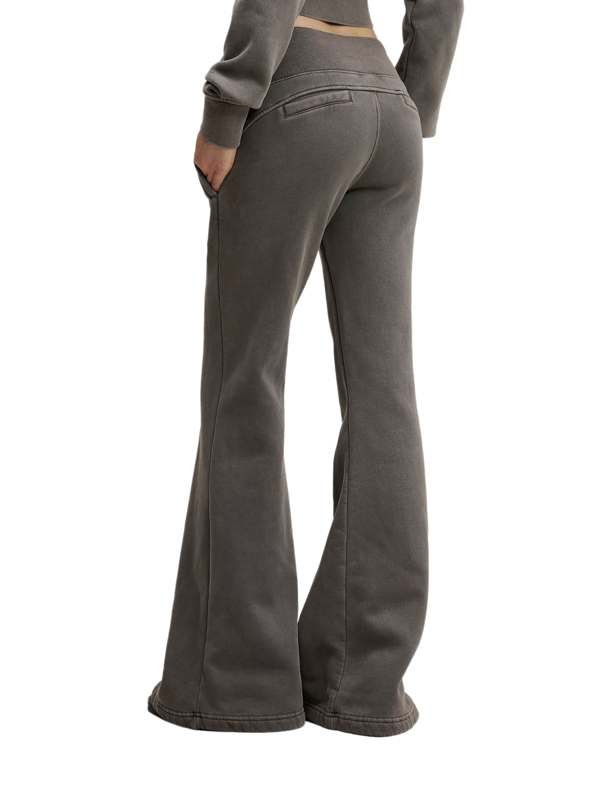 No Ur Ish Nourish Vintage Washed Flared Fleece Pants