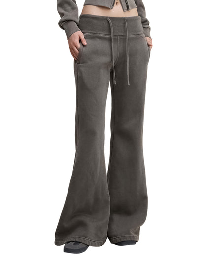 No Ur Ish Nourish Vintage Washed Flared Fleece Pants