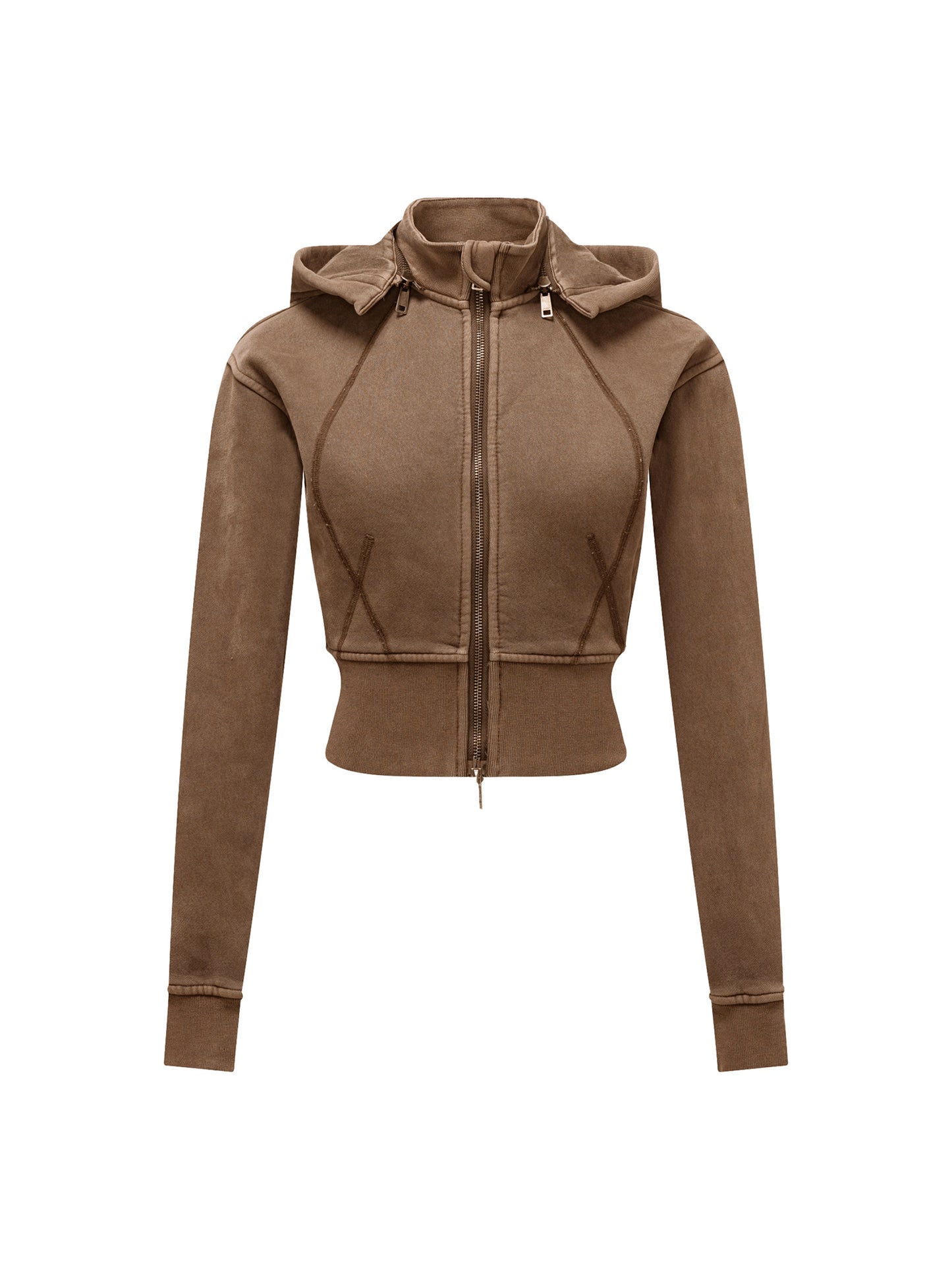 No Ur Ish NOURISH Vintage Washed Cropped Fleece Hoodie